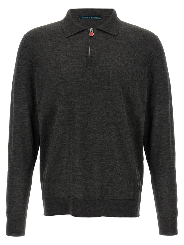 Kiton Grey Polo Shirts