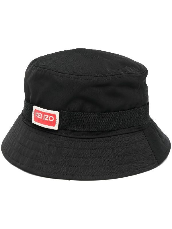 Logo Patch Nylon Bucket Hat