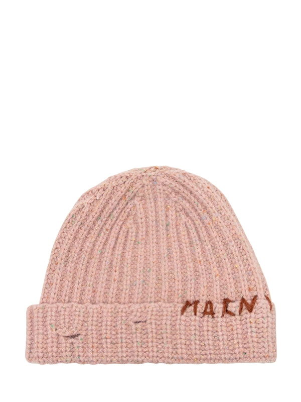 Stitch Logo Wool Ribbed Turn-Up Beanie