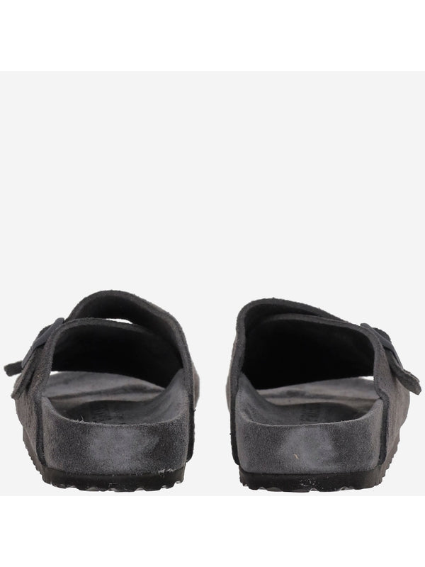 Zurich Suede Buckle Leather Sandals