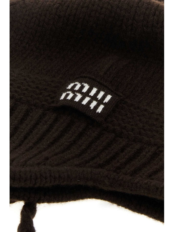 Logo Patch Wool Cashmere Beanie