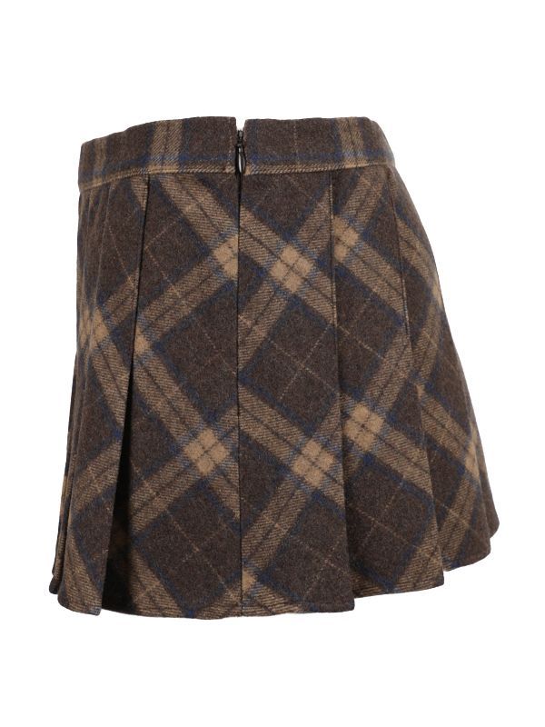 Gibson Check Pattern Pleated Skirt