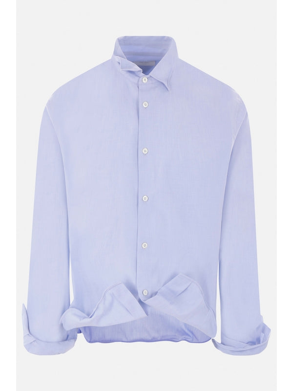 Back Triangle Logo Patch Cotton Shirt