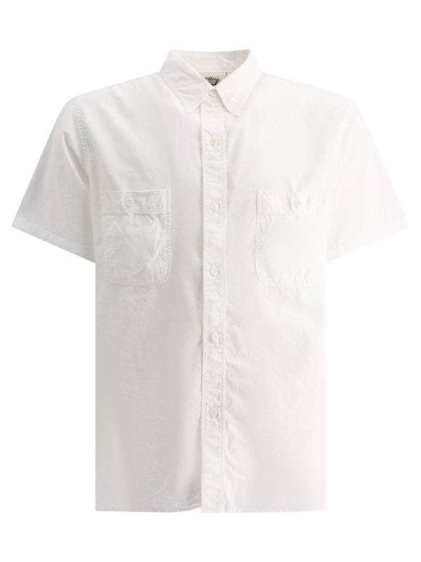 White Cotton Short Sleeve Shirt