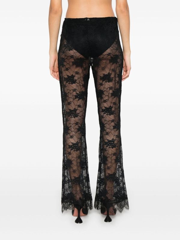 Lace Sheer Flare Pants