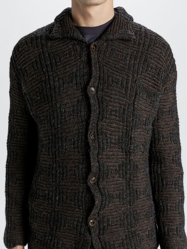 Monghidorro Collar Wool Cardigan