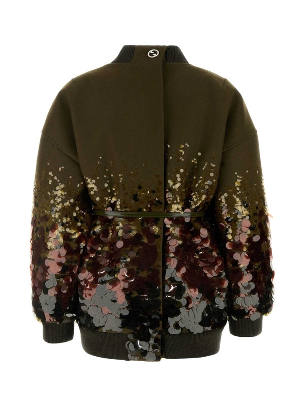 Batavia Sequin Embroidery Wool Bomber