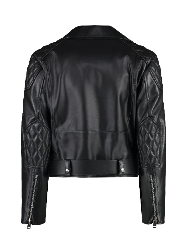 Crop Belted Biker Jacket