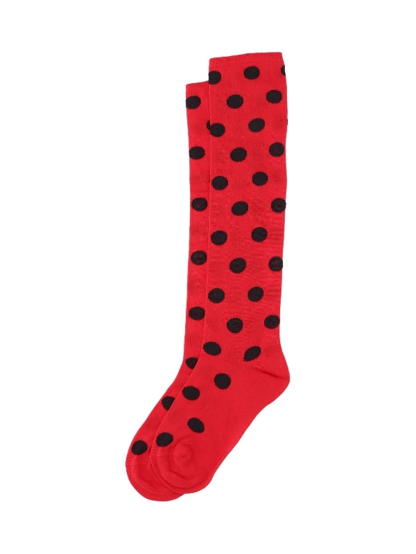 Polka Dot Logo Long Socks