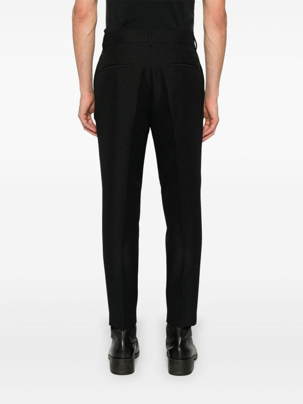 Zipper Detail Black Pants