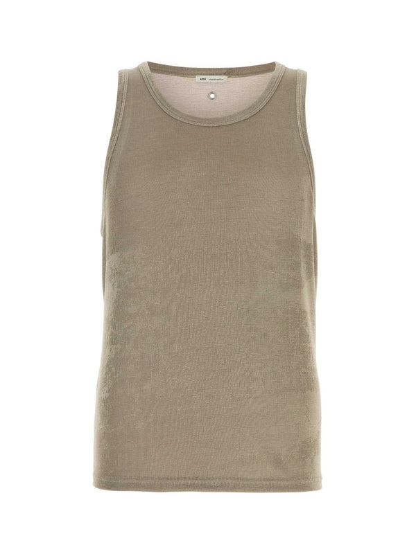 Shiny Back Eyelet Sleeveless Top