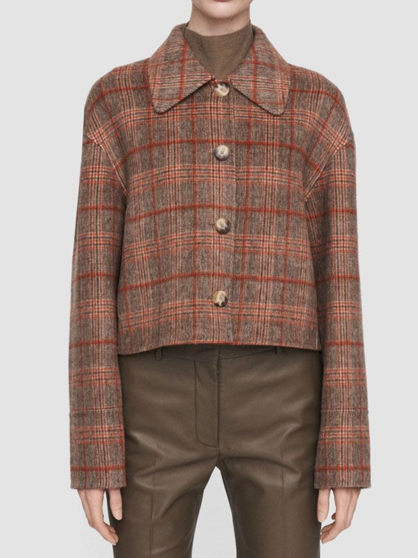 Plaid Wool Blend Check jacket