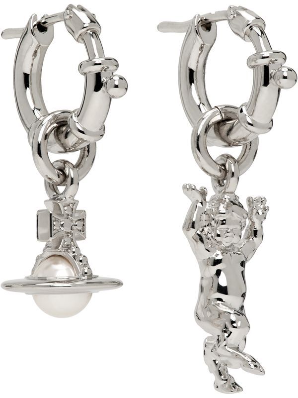 Anglo Pearl Detail Hoop Earrings