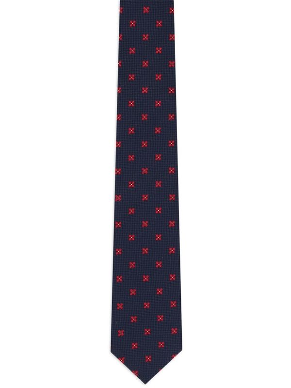 Flower Embroidery Pattern Silk Tie