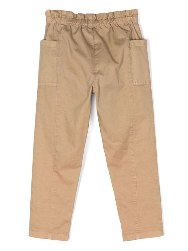 Beige Banded Pants