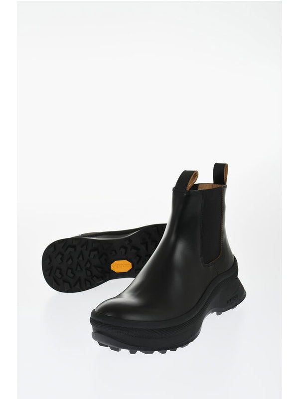 Black Leather Chelsea Boots