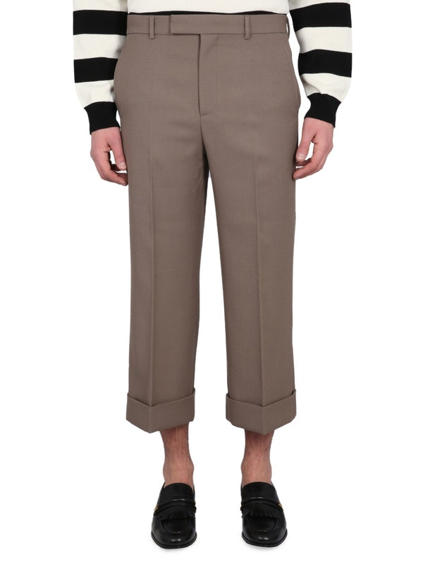 Tailored Cropped Wool Pants