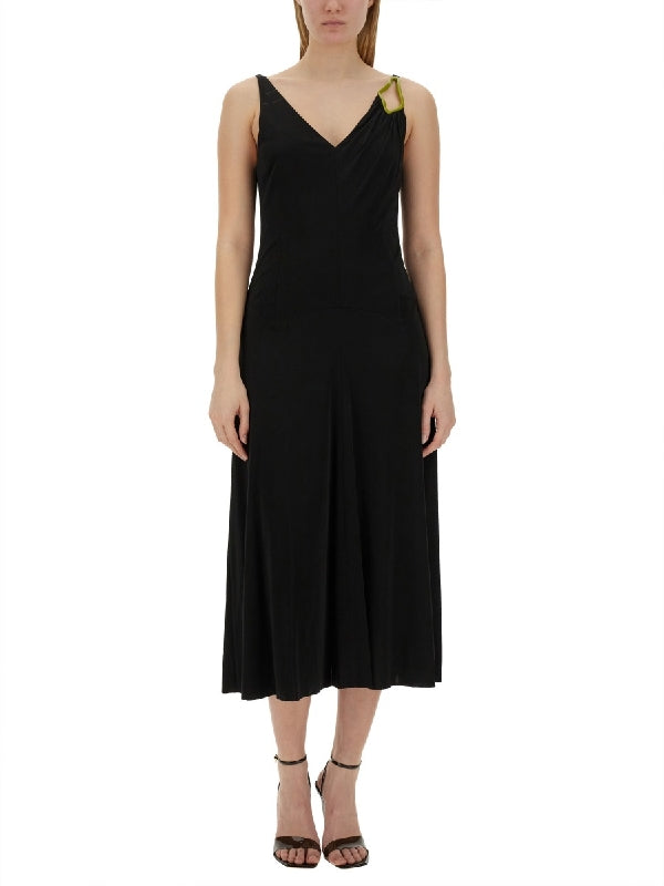 A-Line Sleeveless Midi Dress