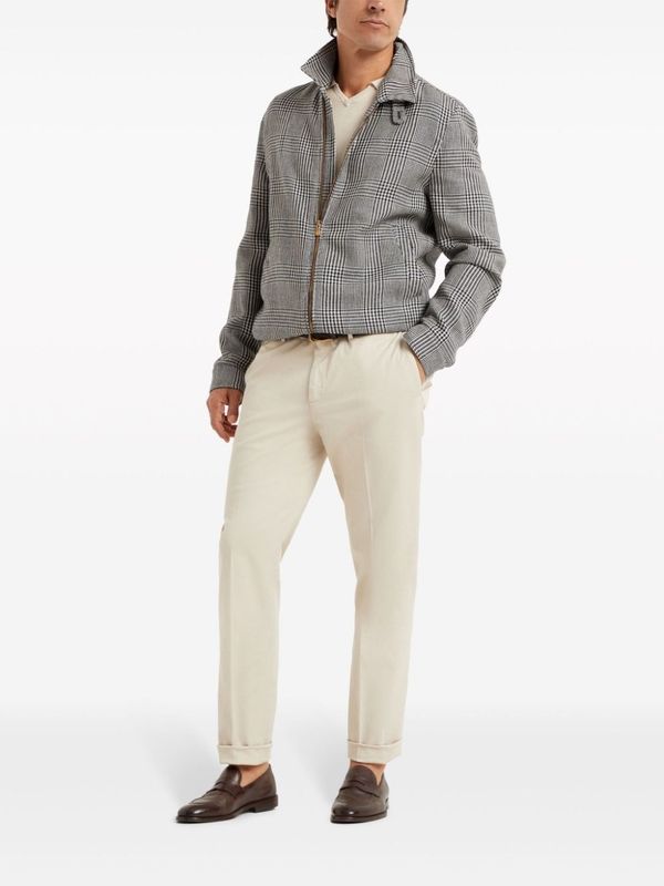 Cotton Blend Tailored Pants