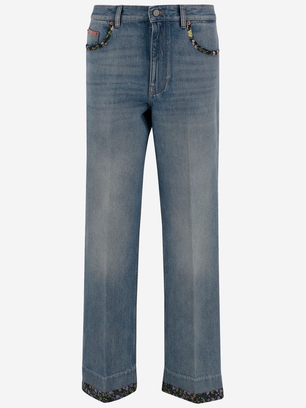 Back Logo Patch Denim Pants