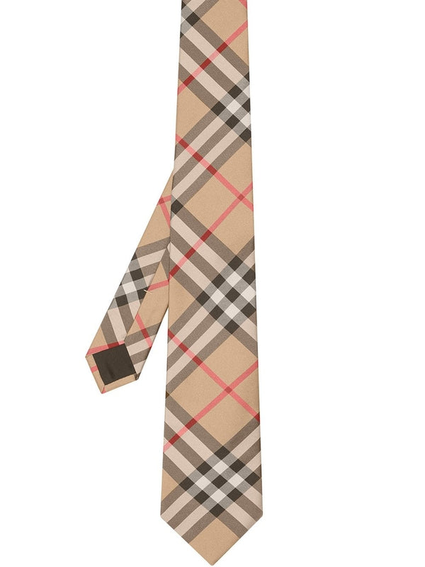 Check Pattern Silk Necktie