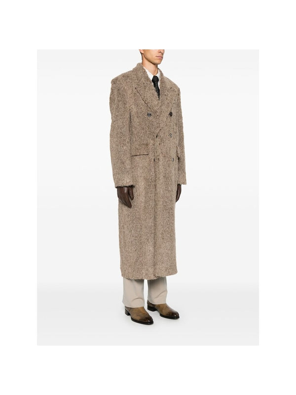 Larry Fluffy Double Wool Coat