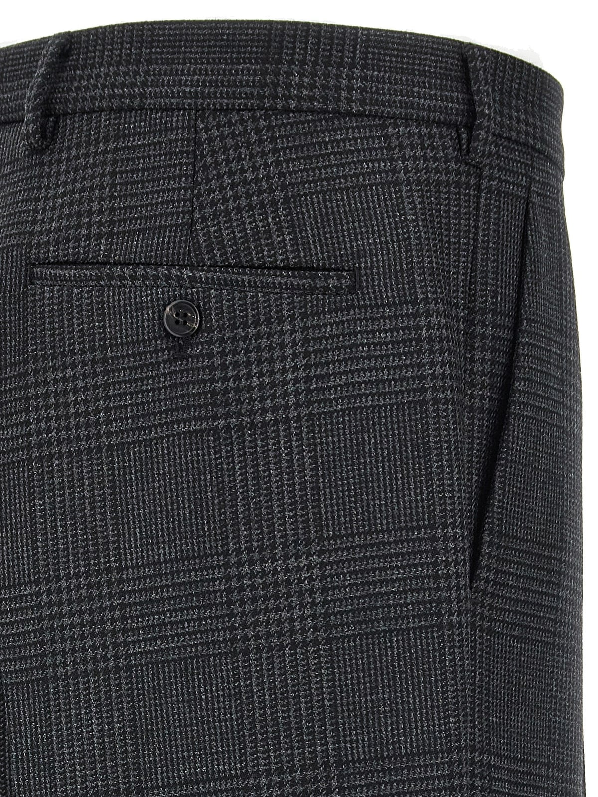 Prada Grey Checked Tailored Pants