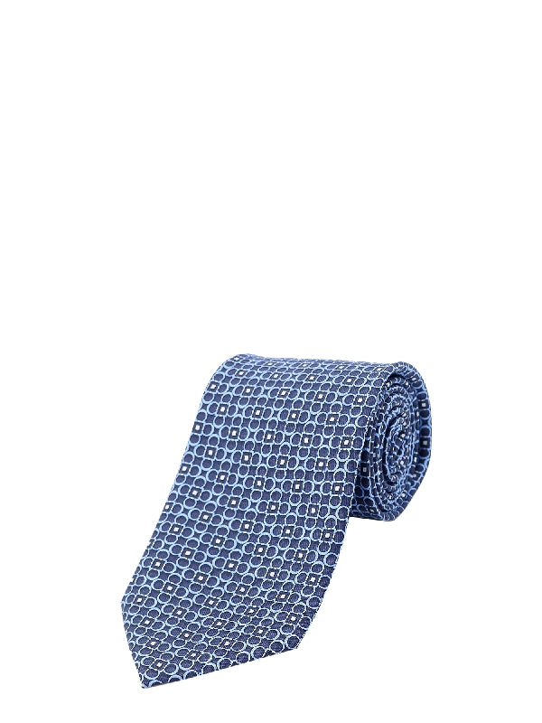 Gancini Pattern Silk Tie