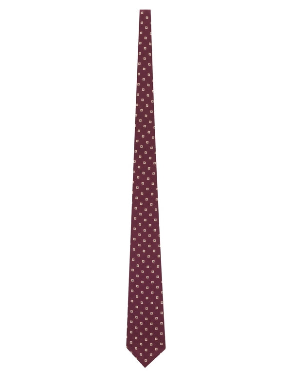Saint Laurent Burgundy Neck Ties