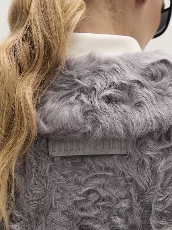 Cloudy Lambskin Fur Coat