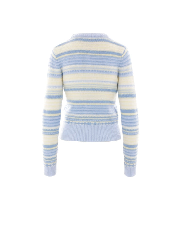 ストライプジャカードカーディガン