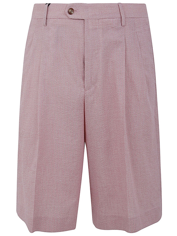 Pink Tailored Bermuda Pants