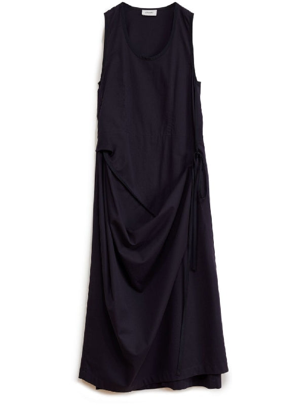 Black Sleeveless Wrap Dress