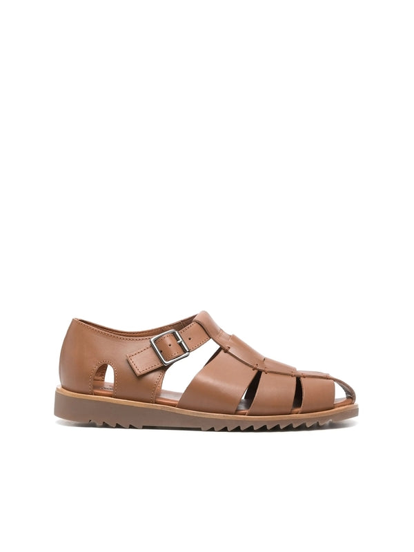 Pacific Buckle Leather Sandals