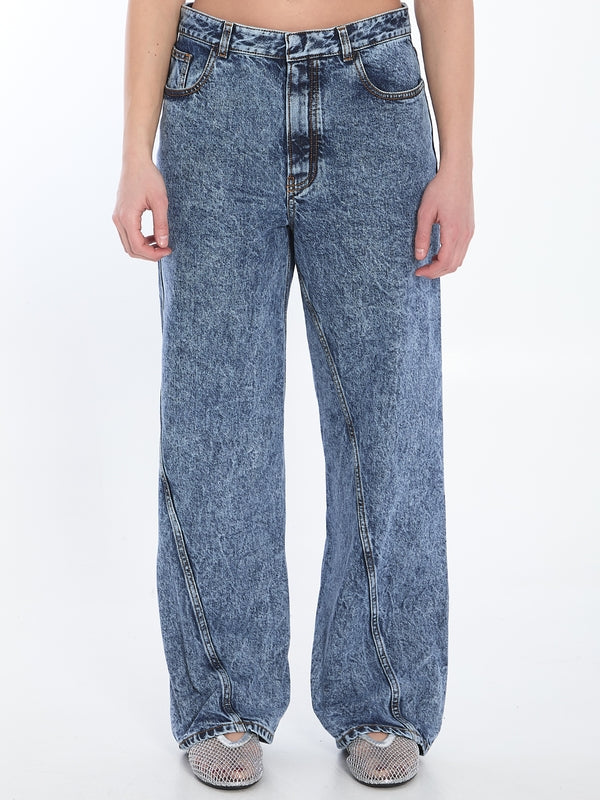 Twist Line Denim Pants