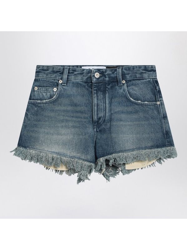 Anagram Logo Denim Shorts