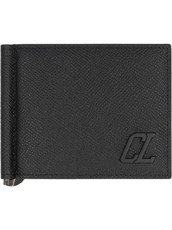 Groovy Logo Leather Money Clip Wallet