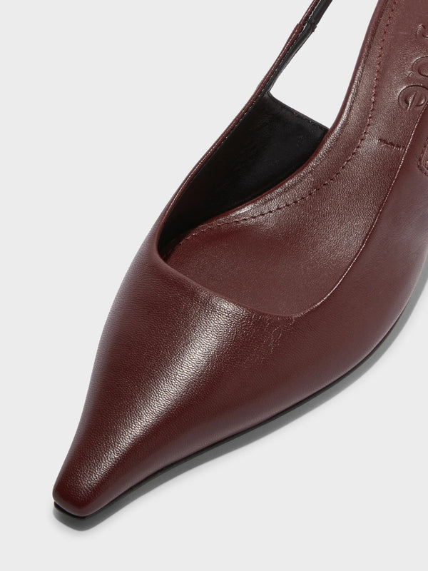 Adie Burgundy Slingback Heels