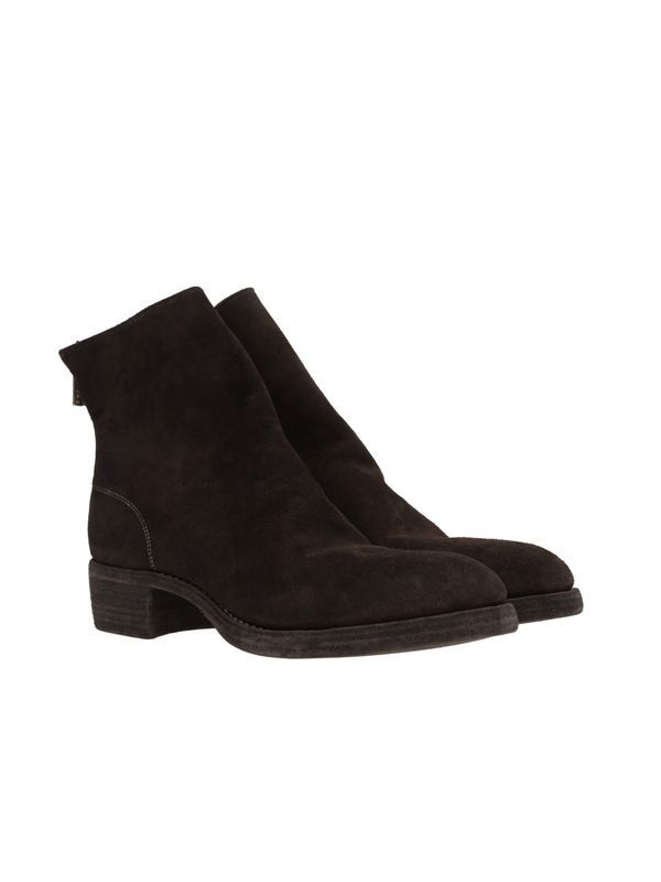 Guidi Back Zip Brown Ankle Boots