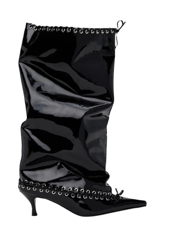 All-In Black Middle Boots