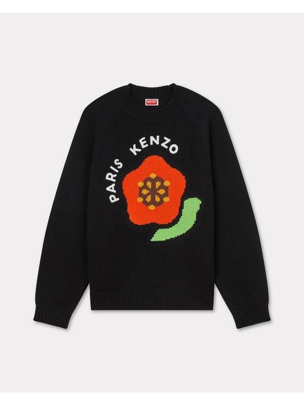 Pop Jacquard Logo Embroidered Knit