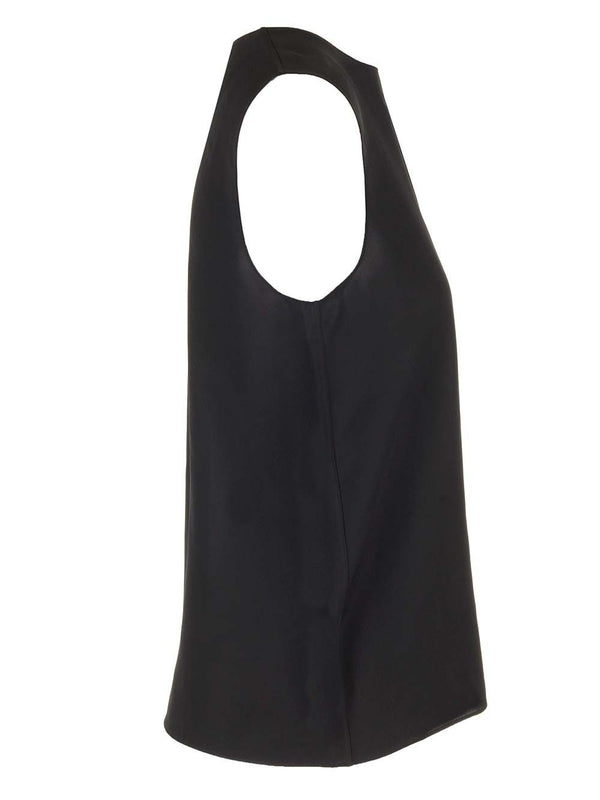 Crewneck Silk Sleeveless Top