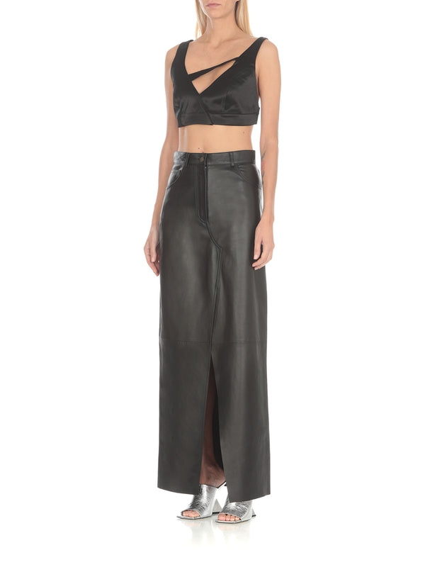 Emma Leather Long Skirt