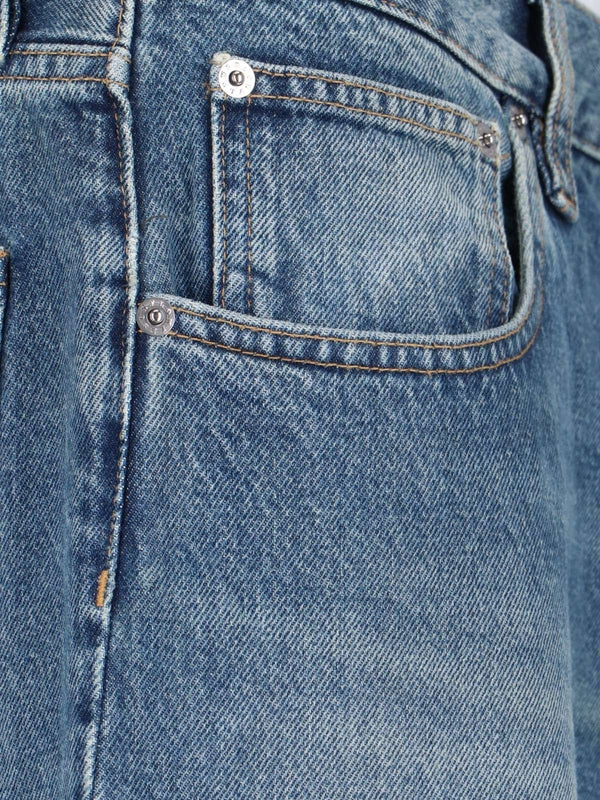 Wide Twist Denim Pants