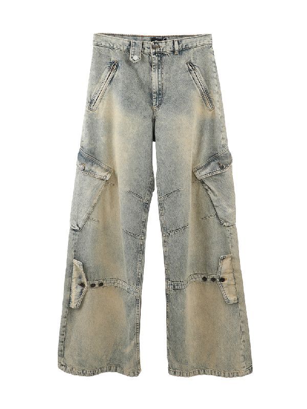 Wide Cargo Denim Pants