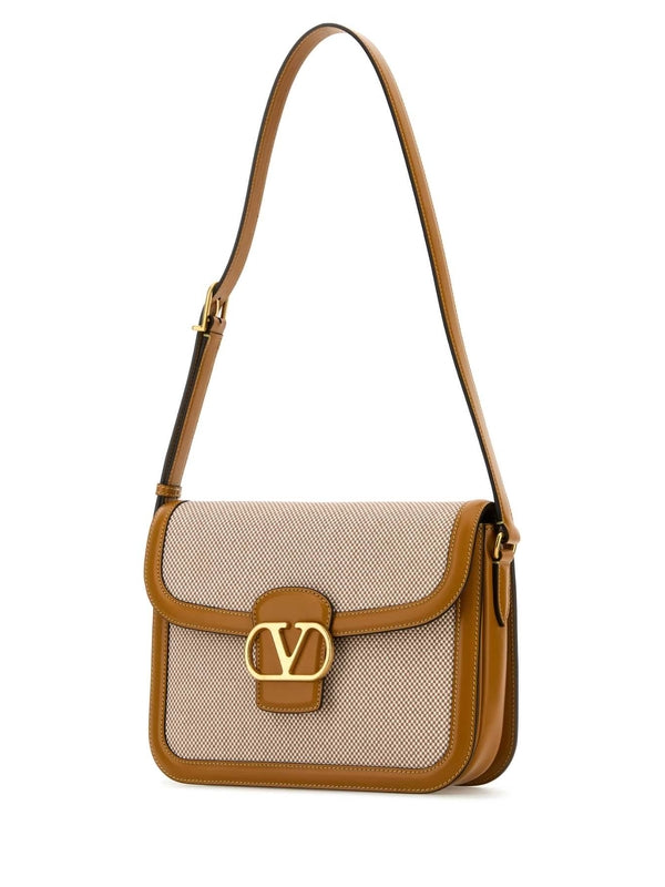 9T05 Logo Canvas Shoulder Bag