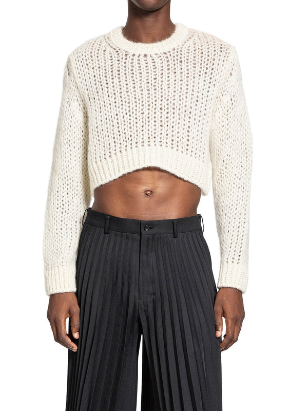 Wool Mohair Crop Knit