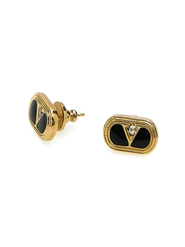 V Logo Metal Earrings