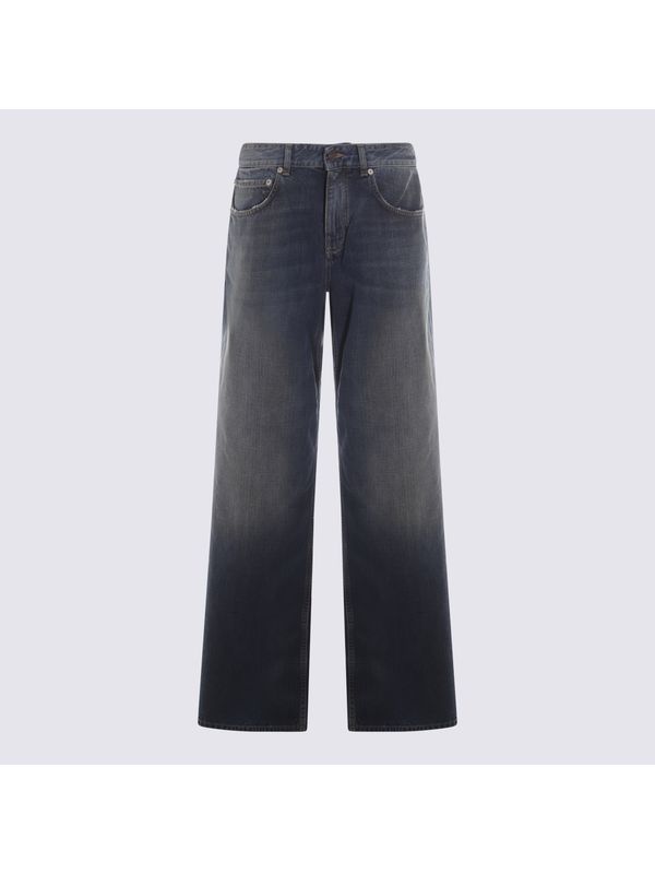 Washing Detail Cotton Denim Pants