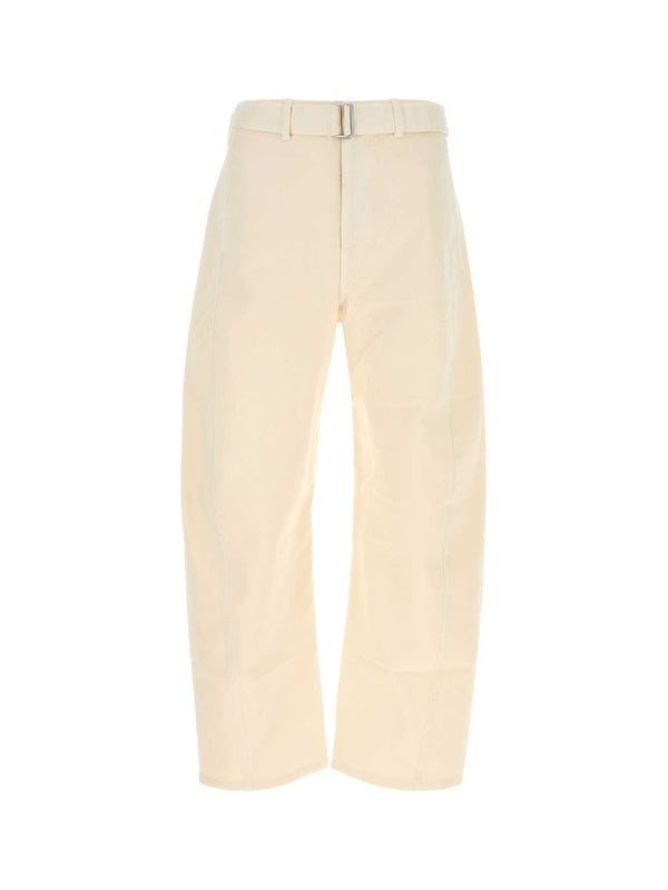 Twist Belt Cotton Pants
